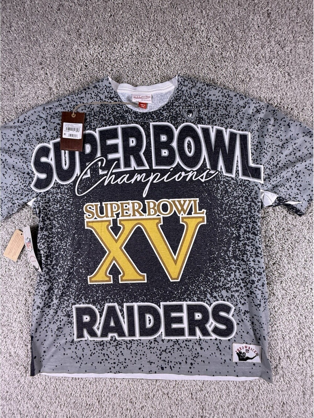 NWT Mitchell & Ness Raiders Throwback T Shirt Size XL Short Sleeve